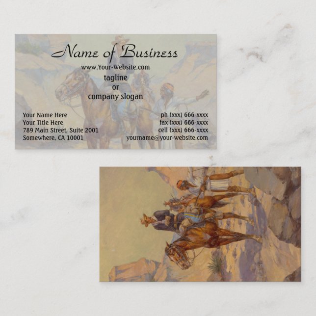 Herman Wendelborg Hansen Patrolling the Rio Grande Business Card (Front/Back)