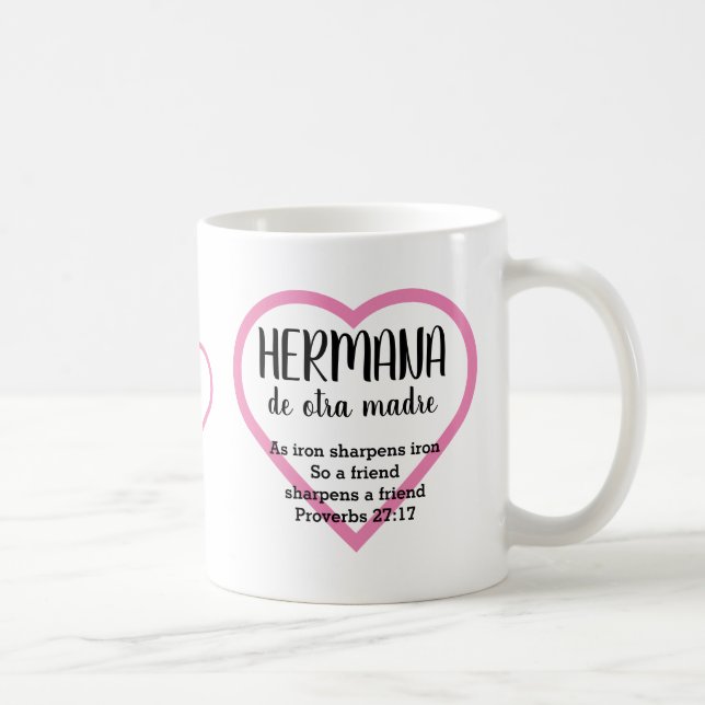 HERMANA DE OTRA MADRE Christian BFF Monogram Coffee Mug (Right)