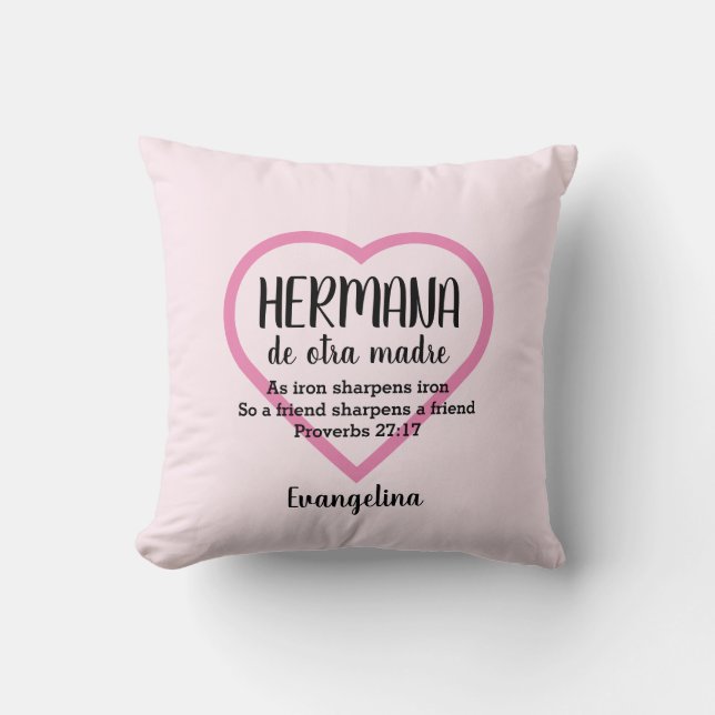 HERMANA DE OTRA MADRE Christian BFF Personalised Cushion (Front)