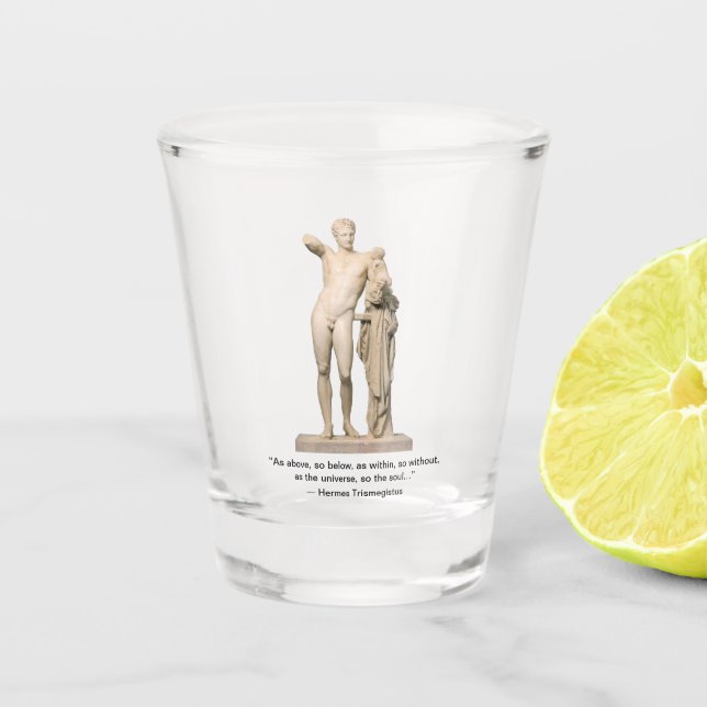 Hermes and the Infant Dionysus Shot Glass (Front)