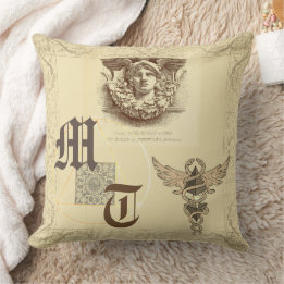 Hermes antique baroque elegant monogram cushion