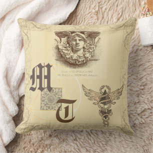 Hermes antique baroque elegant monogram cushion