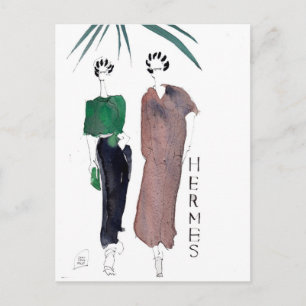 Hermes Fashion Postcard by PARISDREAMTIME