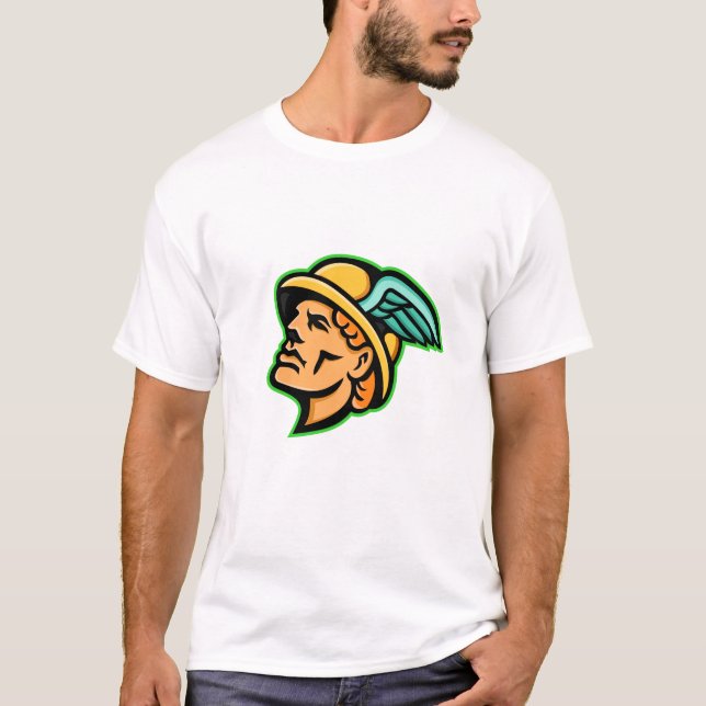 Hermes Greek God Mascot T-Shirt (Front)