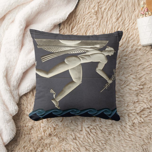 Hermes - Herald of the Greek Gods in NYC Cushion (Blanket)