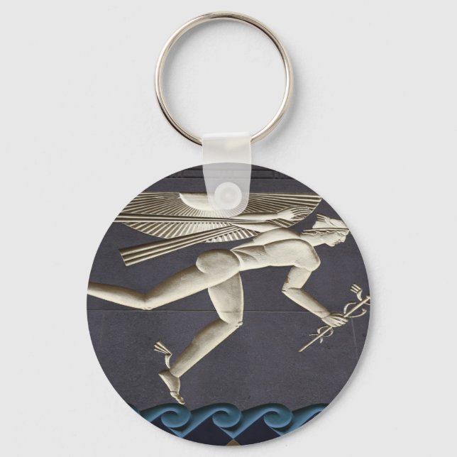 Hermes - Herald of the Greek Gods in NYC Key Ring (Front)