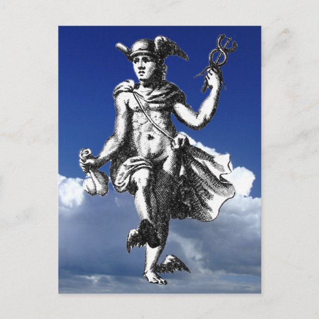Hermes Mercury Mediaeval Alchemist Postcard (Front)