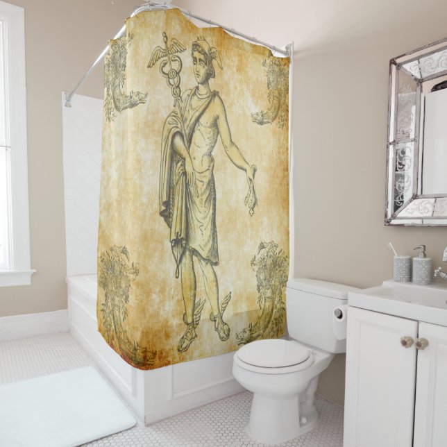 Hermes messenger of the gods shower curtain (In Situ)