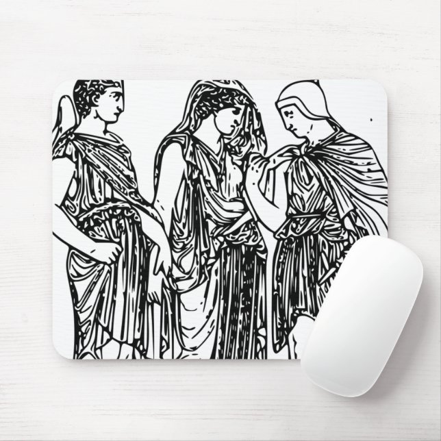 Hermes, Orpheus and Eurydice Mouse Mat (With Mouse)