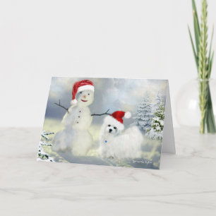 Hermes the Maltese Christmas Greeting Card