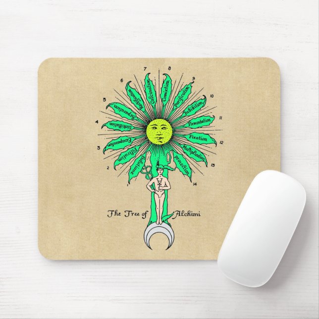 Hermes Tree of Alchemy Mouse Mat (With Mouse)