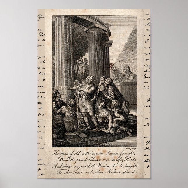 Hermes Trismegistos Illustration Poster (Front)