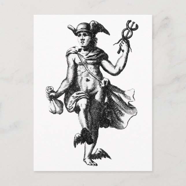 Hermes Trismegistus Alchemy Postcard (Front)