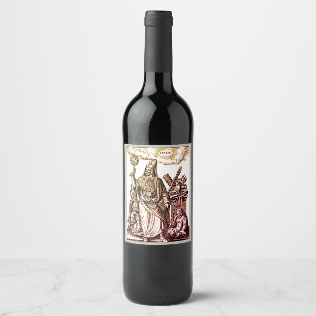Hermes Trismegistus (Hermes the Thrice-Greatest) Wine Label (Front)