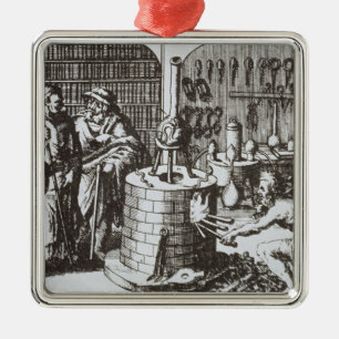 Hermetic Philosophers and an Alchemist, from 'Muse Metal Tree Decoration