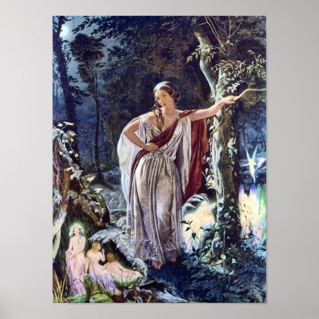 Hermia and the Fairies Victorian Fairy Art Print (Front)