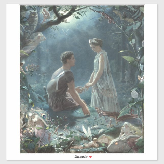 Hermia Lysander & fairies Midsummer Night Dream (Sheet)