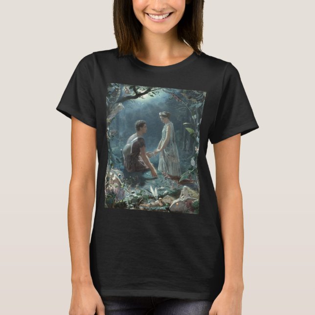 Hermia Lysander & fairies Midsummer Night Dream T-Shirt (Front)