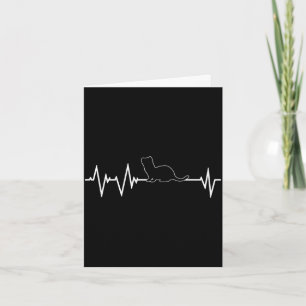 Hermine heartbeat design weasel and ferret card