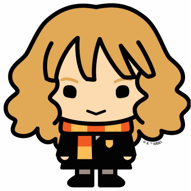 Hermione Granger Cartoon Character Art Photo Sculpture Magnet (Front)