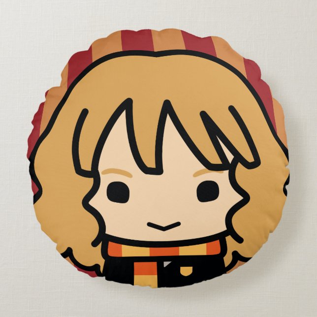 Hermione Granger Cartoon Character Art Round Cushion (Front)