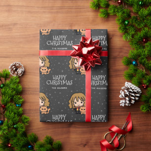 Hermione Granger   Happy Christmas Chalkboard Wrapping Paper