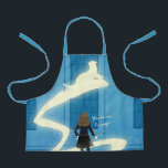 Hermione Granger Patronus Painting Apron<br><div class="desc">Celebrate brilliance, bravery, and unwavering loyalty with this enchanting Hermione Granger™ design. Set within the soaring arches of Hogwarts, Hermione stands poised with wand in hand as her radiant Patronus bursts forward in a sweeping arc of golden light. This artwork captures Hermione’s strength, intelligence, and fearless spirit — a tribute...</div>