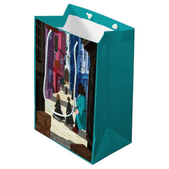 Hermione, HARRY POTTER™, & Hagrid in Diagon Alley Medium Gift Bag (Front Angled)