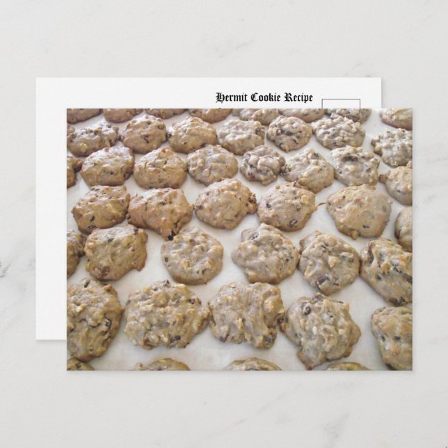 Hermit Cookie Recipe Postcard (Front/Back)
