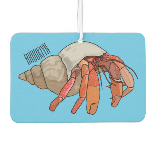 Hermit crab cartoon illustration car air freshener