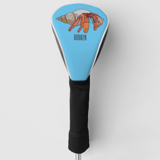 Hermit crab cartoon illustration golf head cover (Front)
