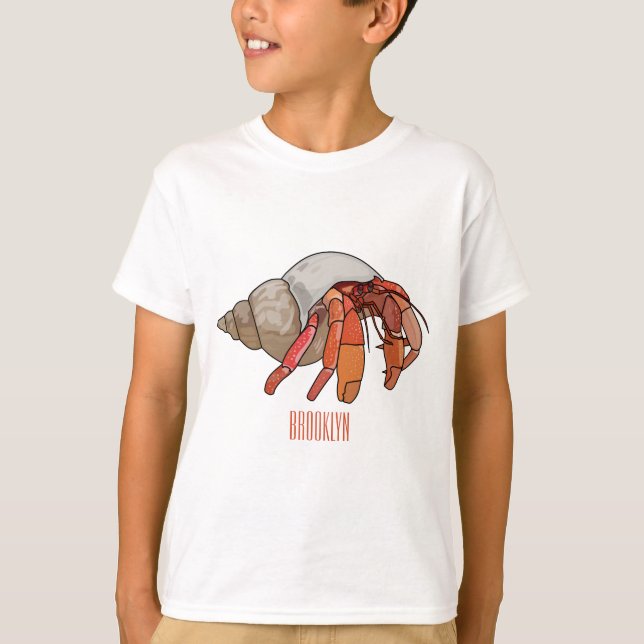 Hermit crab cartoon illustration T-Shirt (Front)