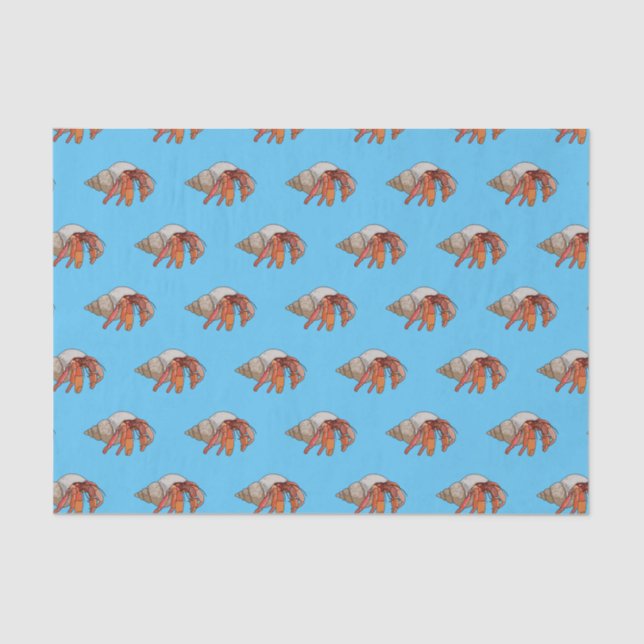 Hermit crab cartoon illustration tissue paper (Front)