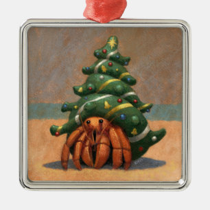 Hermit Crab Christmas Ornament