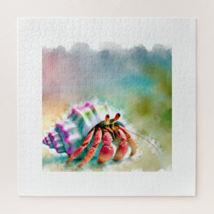 Hermit Crab in Watercolor 231024AREF102 - Watercol Jigsaw Puzzle