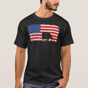 Hermit Crab Patriotic American Flag Vintage T-Shirt