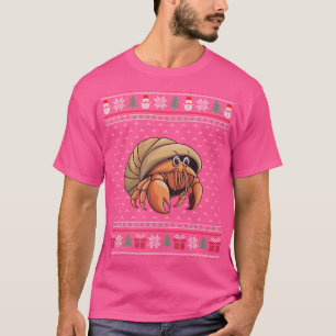 Hermit Crab Wearing Santa Hat Ugly Xmas Hermit Cra T-Shirt