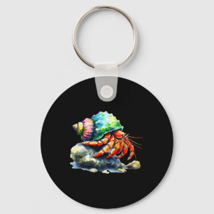 Hermit Crabs Pet Climbing Rock Hermit Crab Lovers  Key Ring