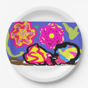 Hermit crabs wedding paper plate