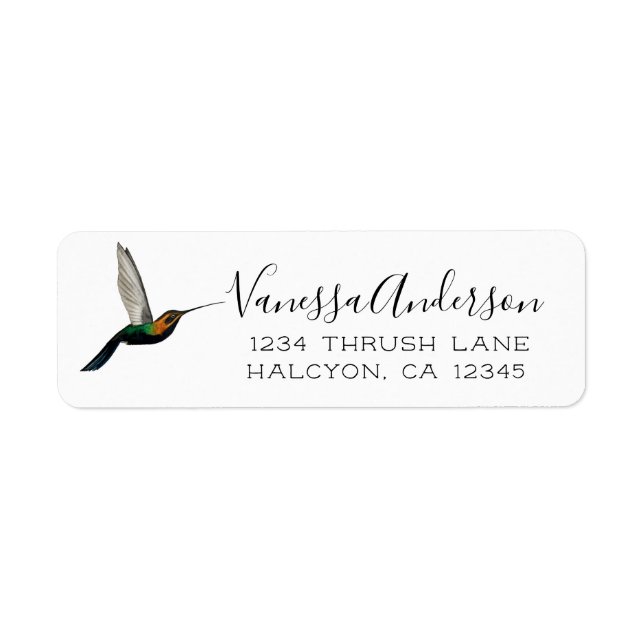 Hermit Hummingbird Return Address Label (Front)