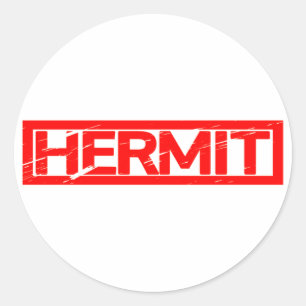 Hermit Stamp Classic Round Sticker