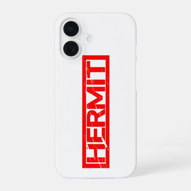 Hermit Stamp iPhone 16 Case (Back)