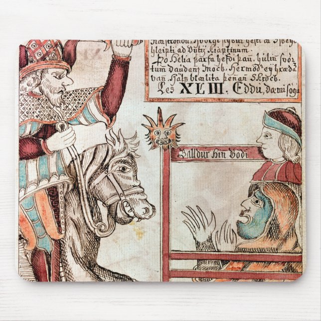 Hermod astride Sleipnir Mouse Mat (Front)