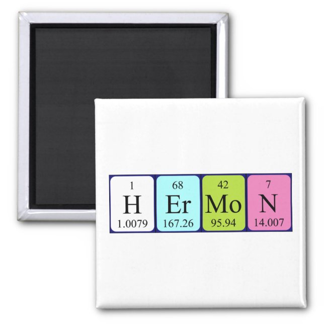 Hermon periodic table name magnet (Front)