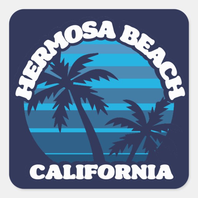 Hermosa Beach,California Square Sticker (Front)
