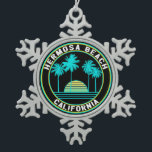 Hermosa Beach California Surfing Surf Snowflake Pewter Christmas Ornament<br><div class="desc">Hermosa Beach California Surfing Surf</div>