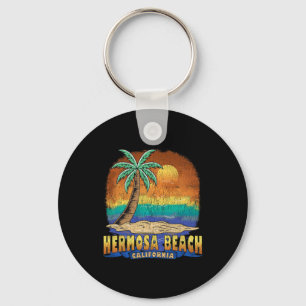 Hermosa Beach California Vintage Distressed Souven Key Ring