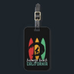 Hermosa Beach California Vintage Retro Surfing Luggage Tag<br><div class="desc">Vintage retro surfboard design for surfers who love surfing and riding the ocean waves. Cool summer holiday, spring break merchandise for those who enjoy hot sun, tropical weather, sunbathing under the palm tree. Grunge and distressed design to wear while enjoying the beach party and singing around the bonfire. Great souvenir,...</div>