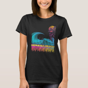 Hermosa Beach Retro 80s Style Vintage Vaporwave S T-Shirt