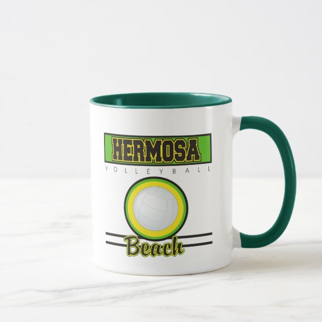 Hermosa Beach Volleyball Gift Mug (Right)